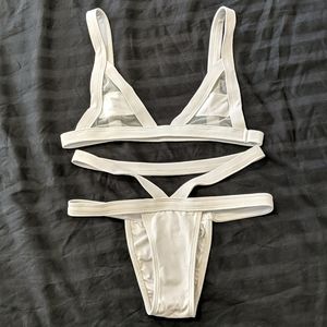 Whiteesh Detail Bikini Swimsuit